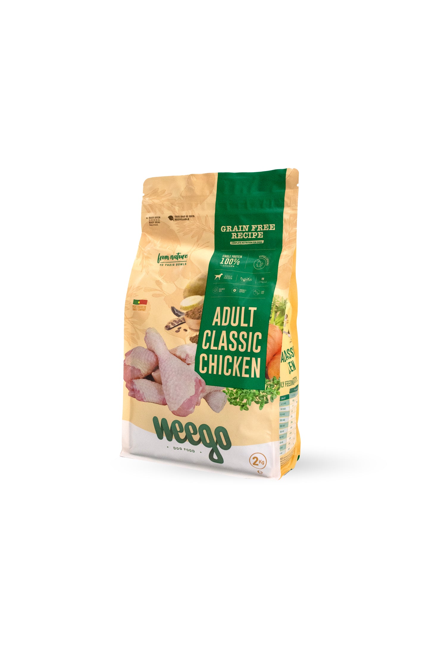 Weego grain free Dog food adult classic chicken