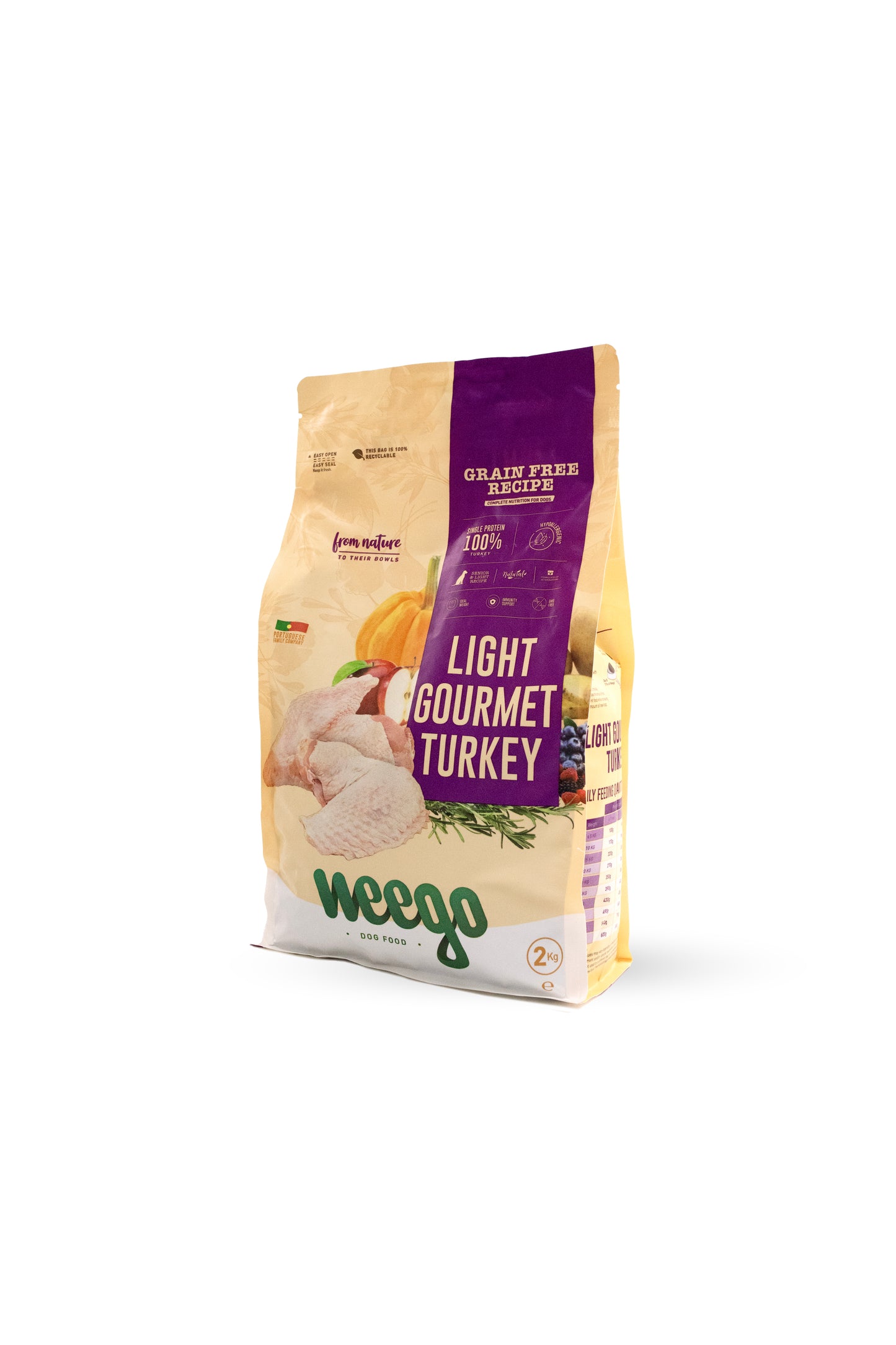 Weego grain free Dog food adult gourmet turkey