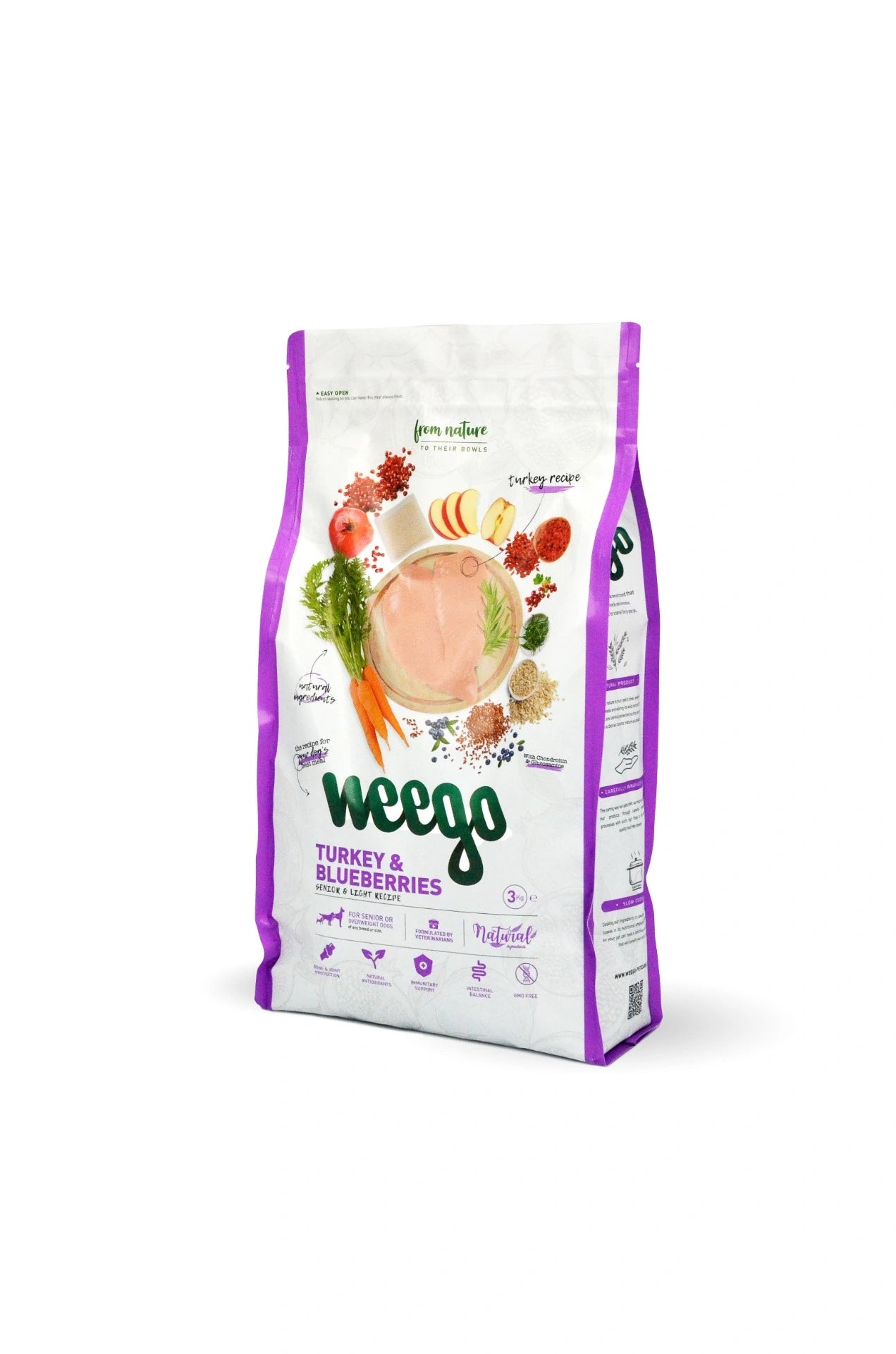 WEEGO DOG FOOD TURKEY &amp; BLUEBERRIES 