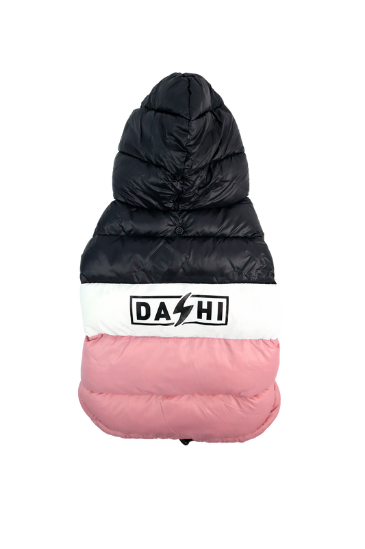 DASHI STRIPES3 PINK &amp; BLACK ANORAK 