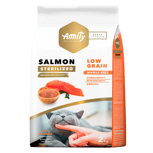 AMITY Super Premium (Low grain) - Salmon Cats Sterilized