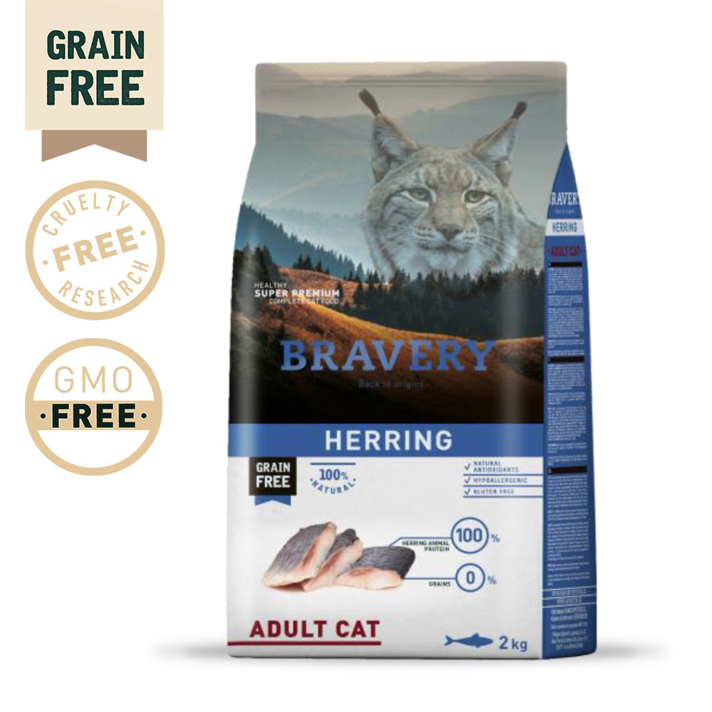 BRAVERY Herring (arenque) Adult Cat (grain free)