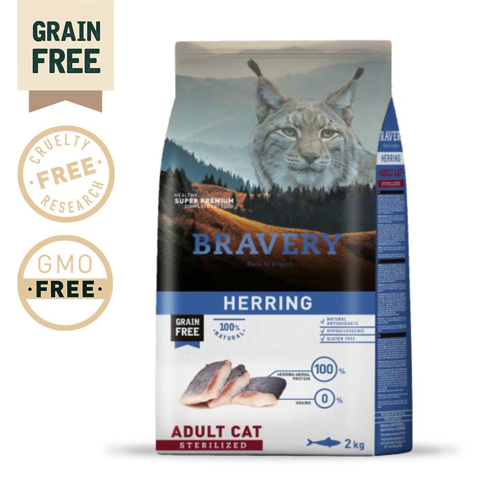 BRAVERY Herring (Arenque) Adult Cat Sterilized (Grain Free)