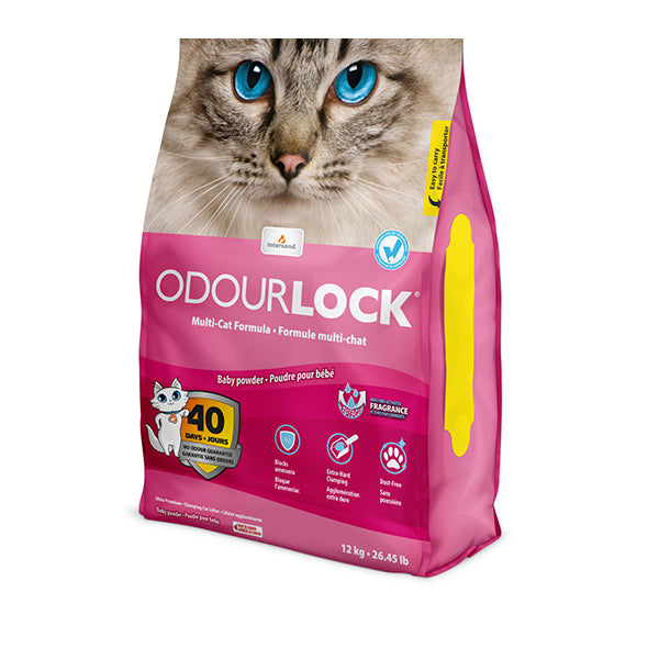 ULTRA-CLOGGING LITTER FOR CATS "ODOURLOCK" - BABY POWDER 