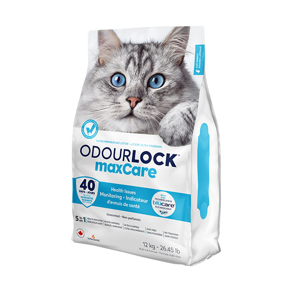 Litter ultra-aglomerante p/ Gatos “Odourlock” – Maxcare – 12 kg