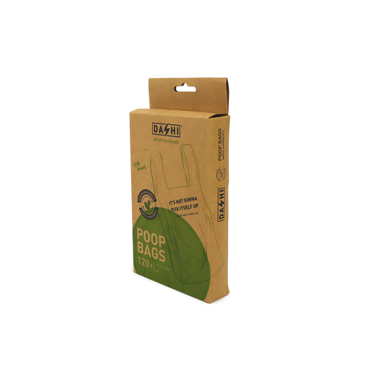 DASHI POOP BAGS W/ HANDLES 120 BAGS 