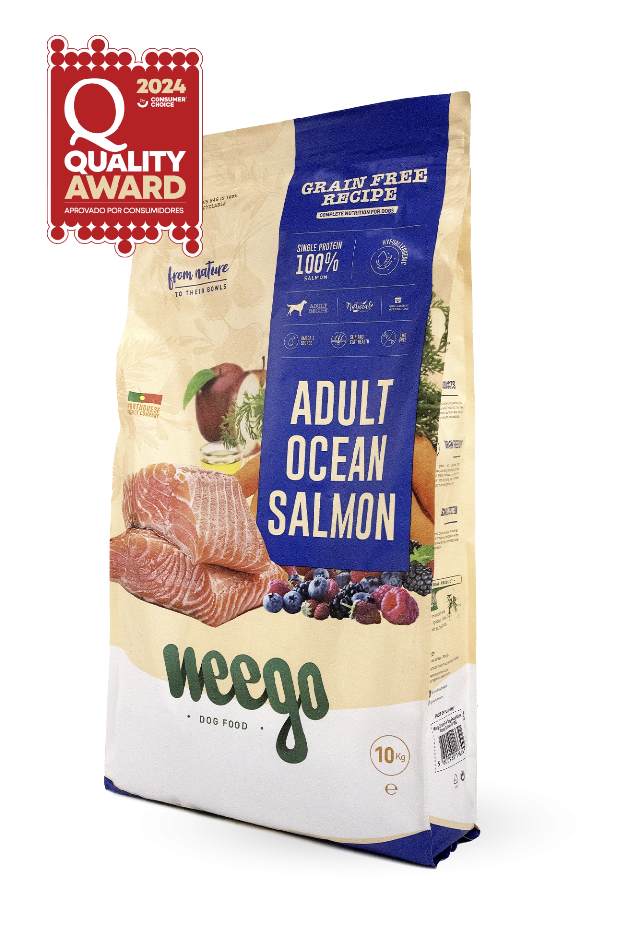 WEEGO GRAIN FREE DOG FOOD ADULT OCEAN SALMON 